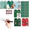 Generic Biglietti di auguri di Natale, con adesivi, set di biglietti di Natale assortiti, per donne, uomini, ragazzi, ragazze, casa, ufficio, scuola, calza della Befana, feste di Capodanno