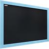 ALLboards Lavagna Nera da Gesso con Cornice Blu in Legno 90x60cm, Scrivibile con Gessetti e Pennarelli a Gesso, Per Bar, Ristoranti, Menu, lavagna gesso, lavagna di legno, lavagna da muro