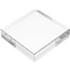 HONMEET Fermacarte Elegante e Decorativo di Cristallo Quadrato Trasparente in Bianco Cristallo Posizionamento Stabile per Fotografia e Arredamento Casa