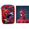 Coriex Astuccio 3 zip Spiderman più diario Spiderman (Blu)