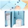 Trasylph In Caso Di Smarrimento Raccoglitore - Cartelline Folio 2024 con Tasche, Organizer per Documenti Importanti per Ufficio e Scuola, Lavoro (Colore: Blu)