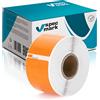 specmark Rotolo di Etichette Compatibile con DYMO S0722400 36mm x 89mm 130 Pezzi Adatto a Tutte le Stampanti di Etichette Labelwriter 450, 4XL, Seiko-SLP, Etichetta Arancione, Scritta Nera