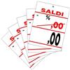 Social Crazy KIT 100 pezzi CARTELLINI personalizzabile - Saldi cartellino - Etichetta segnaprezzo Cartoncino prezzo ideale per professionisti (85X55)