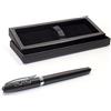 CustomDesign.Shop Penna stilografica personalizzata Premium in metallo satinato nero + scatola regalo | Crea un regalo davvero unico | Incisione laser [Inchiostro nero]