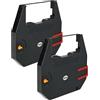 vhbw 2x nastro inchiostrato compatibile con Twen 180 DS Plus, 180 Plus stampante ad aghi - nastro di carbonio, nero