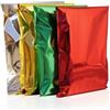 PP 50 BUSTE 15 x 23 + 5 CM MAXI BUSTINE SACCHETTI REGALO METALLIZZATE LUCIDE PATELLA STRISCIA CHIUSURA ADESIVA ARGENTO ORO ROSSE BLU (ROSSE)