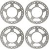 RCLIONS Anello di ricambio per cerchione in alluminio RC Beadlock per auto Crawler RC 1:10 da 1,9 pollici, confezione da 4 pezzi (argento opaco)