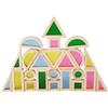 Generic Game di costruzione in legno per bambini - 24 pezzi, gioco di impilazioni arcobaleno, giocattoli da costruzione, giocattoli educativi e colorati per bambini in età prescolare - blocchi geometrici in l