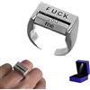 NIANE Anello rotante 'Fuck' in acciaio inossidabile, spinner anti-ansia, unisex, One Color
