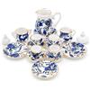 Odoria 1/12 Servizio in Miniatura Accessori Casa Bambole, Fiore Blu