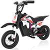 RCB R9X PRO Moto Elettrica per Bambini, Motocicletta con Motore 350W, 3 Velocità (10/15/25 km/h), autonomia 16 KM, luci Ambientali, Doble Suspensión, Ruote 12 Motocross per bambini 6+ anni