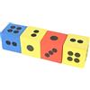 Milageto 4 Dadi in gommapiuma, Dadi a 6 Facce, Dadi a Punti Divertenti, risorse per l'apprendimento, abilità Matematiche precoci, Dadi in Schiuma Eva, Set di