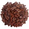 Q-Bricks Set di mattoncini classici | 300 pezzi di mattoni base in 5 forme | Colore: Marrone Segnale | Confezionato in una scatola riutilizzabile | 100% compatibile| Prodotta nell'UE