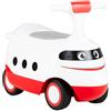 COSTWAY Macchina Cavalcabile per Bambini, Auto a Spinta con Clacson e Vano Portaoggetti Sotto Sedile, Ruote Resistenti, Macchina a Forma di Treno per Bambini da 19-36 Mesi (Bianco)
