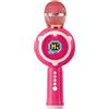 Baroni Toys Microfono Bluetooth per Bambini 3+ Anni con Luci, Microfono Giocattolo Musicale con Effetti Sonori e Luminosi per Piccoli Cantanti, Microfono Rosa per Bambine, 8x8x24cm