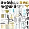 MetaHrystynx Kit di accessori per armi antiche medievali per minifigure, include armatura, caschi, scudi, armi compatibili con le principali marche, 85 pezzi