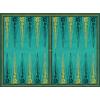 MTJ® Tappeto vassoio di Backgammon Arabesques 65 x 48 cm, in neoprene jersey - Made in France (verde)
