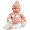 Muñecas Guca Bambola da 42 cm. Maglione rosa con berretto