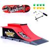 Generico Kit di Pista per Skate a Dita Set Giocattoli Educativi Combinazione e Area con Skateboard Strumenti Riparazione