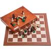 SQUARE GAME SQUARE - Professionale Scacchi in legno Set n. 5 MOGANO NL LUX + 2 x Extra Donna - Scacchiera in legno + Pezzi degli scacchi Staunton 5