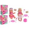Globo Giocattoli Baby Elisa - Bambola interattiva di 40 cm che mangia e fa pipi - Bimbo - Globo Giocattoli - 41107
