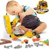 BAKAJI Valigetta Attrezzi Giocattolo per Bambini con Accessori Fai da Te, Valigia con Utensili da Lavoro Portatile con 29 Pezzi, Sega Tagliatrice, Riproduzione Reale per Giochi di Imitazione