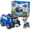 Paw Patrol, Chase's Patrol Cruiser, auto giocattolo con action figure da collezione, giocattoli per bambini di mentalità sostenibile per ragazzi e ragazze dai 3 anni in su