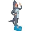 FIESTAS GUIRCA | Costume da Squalo per Bambini Sharkboots (7-9 Anni) - Cappuccio, Tuta e Scarpe - Costumi da Animali Marini per Carnevale, Halloween e Feste in Maschera - Ideale per Bambini