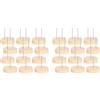 Eoslcusmvl 24 Pezzi Supporto per Bambola in Legno e Feltro, Adatto per Action Figure e Bambole all'Uncinetto, Include 12 Supporti a Doppio Ago e 12 a Singolo Ago, Altezza 3.9 cm, Bambini e Ragazzi