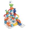 VTech Marble Rush Spiral City, giocattoli da costruzione per bambini con 5 biglie e 62 pezzi da costruzione, giocattolo da costruzione con codice colore, 4 anni +, versione inglese, multicolore, 20 x