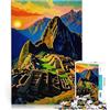 AITEXI Puzzle da 1000 pezzi per adulti Tramonto a Machu Picchu per il giocattolo di sfida del gioco educativo è ideale come regalo per tutta la famiglia 75x50cm