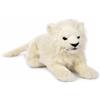 CARTOON Peluche Leone Bianco Lelly 53 cm Leone di Peluche Morbido e Realistico Made in Italy Idea Regalo per Bambini Compagno di Gioco e Coccole