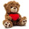 SCATTO ENERGIA CREATIVA | Orsetto Peluche con Cuore - 15×10 cm - Morbido e Tenero - Regalo Romantico per San Valentino o Anniversari
