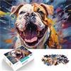 AITEXI Puzzle da 1000 pezzi per adolescenti Bulldog inglese colorato Vacanza a casa: uccidere il tempo Collezione di artisti, Belle arti 52x38cm