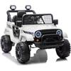 LALAHO Mcchina Elettrica Per Bambini 12V, Vel. max. 4,5 km/h Auto Elettrica per Bambini 3-5 Anni, Sospensioni, MP3, Telecomando, Bianca