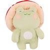 AwnsIMfreien Rana di peluche, rana di funghi, simpatico peluche da 16, 5 pollici con cappello di fungo rosso farcito cuscino super morbido per l'arredamento della camera da letto, regalo Kawaii, cuscino