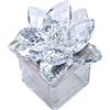 DLM Bomboniere DLM-A208 Bomboniere cm 9x9x9 Scatola portagioie Fiore Cristallo Brillante con diamante strass più Scatola regalo per Matrimonio nozze Comunione cresima anniversario battesimo bimbo bimba compleanno