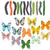 VANZACK Insetti in Plastica Realistici per Figurine Farfalle e Bruchi Educative Montessori Gioco Cognitivo e Decorazioni per Feste