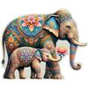 WOODEN.CITY Puzzle da 250 Pezzi Sagomato in Legno - Fancy Elephants