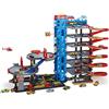Tiktaktoo Parktower - Set da gioco con 9 livelli, con 6 auto in metallo ed elicottero, parcheggio con ascensore, stazione di servizio, officina e autolavaggio, grande giocattolo per bambini