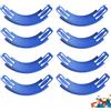 Generico 8PCS Connettori Pista HotWheels, 20x4x1.5cm Pista HotWheels, Inclinazione Di 90 Gradi, PP, Per Sale Giochi Interne, Salotti, Aule Scolastiche