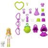 Polly Pocket Set da gioco portachiavi per bambole e animali domestici, accessori alla moda a tema frutta e ciondoli per borse