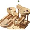 Generico Piste per biglie, Puzzle in legno - Pista con palline rompicapo in legno,Giocattoli con mattoncini, giocattoli didattici con stelo, gioco di labirinti di marmo da costruire per adulti e bambini
