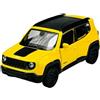 Generisch Welly Modello Auto Compatibile con Jeep Renegade Trailhawk 2017 Giallo ca 1/34-1/39 Metal Model Auto Die Cast Nuovo in scatola