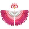Proumhang Costume per bambini con ali di uccello per età da 3 a 8 anni,gufo di uccello e maschera di pavone vestito da gufo, maschera per occhi e ali di feltro,Halloween,Stile 14