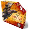 Madd Capp: I Am Dragon - Puzzle da 1000 pezzi a forma di drago, 41 x 20 dimensioni finite, include libretto educativo divertente fatto, puzzle fantasy