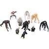 MENDUNER Modelli di Scimmie Carine Set di Figure di Animali da 10 Pezzi Decorazione del Desktop per lo Sviluppo Dell'immaginazione dei Bambini Set di Modelli di Primati in Plastica