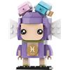 Sherwood Store Minifigure segni zodiacali - Brick Doolz with big head - compatibili mattoncini come Sluban, Wange, Cogo e principali marche da 73 pz (PESCI)