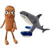 Jilijia 2 pezzi animali di peluche Brainrot Tung Tung Tung Sahur Anime peluche Tralalelo Tralala cartone animato pupazzo di stoffa cuscino di pelliccia cuscino divano decorazione casa regalo