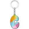 SoulCats® Lettere Portachiavi a Scacchi Multicolore, Lettera: G